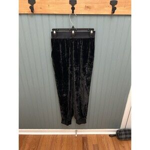 Cinq A Sept Womens Velvet Black Pants Sz Small‎ Joggers Trousers Rayon Silk